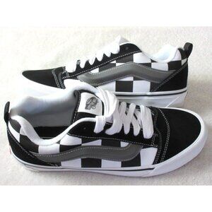 Vans Men's Knu Skool Mega Checkerboard Black White Skate Shoes sizes NIB